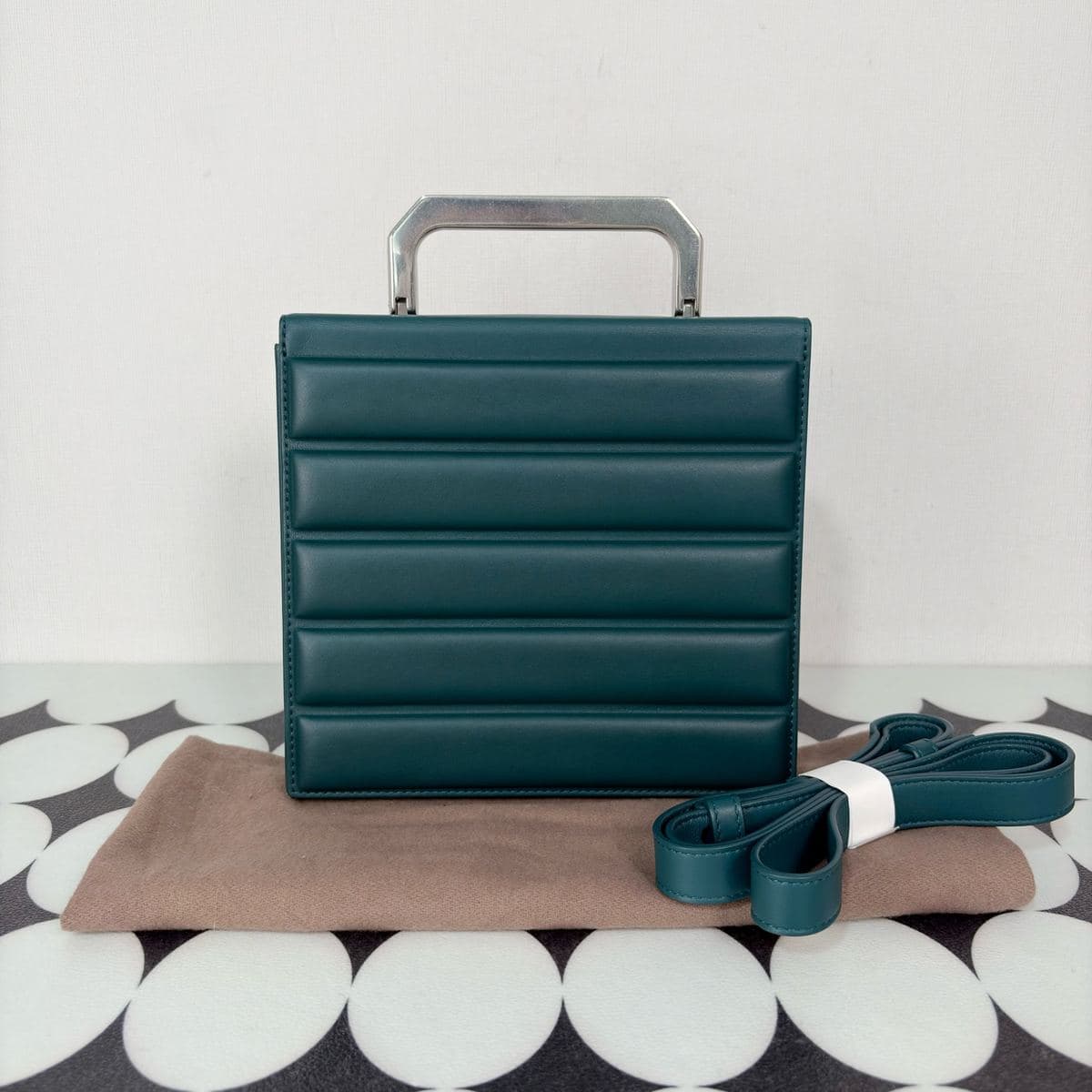 Bottega Veneta Top Handle Box Bag, Lake blue, condition grade A