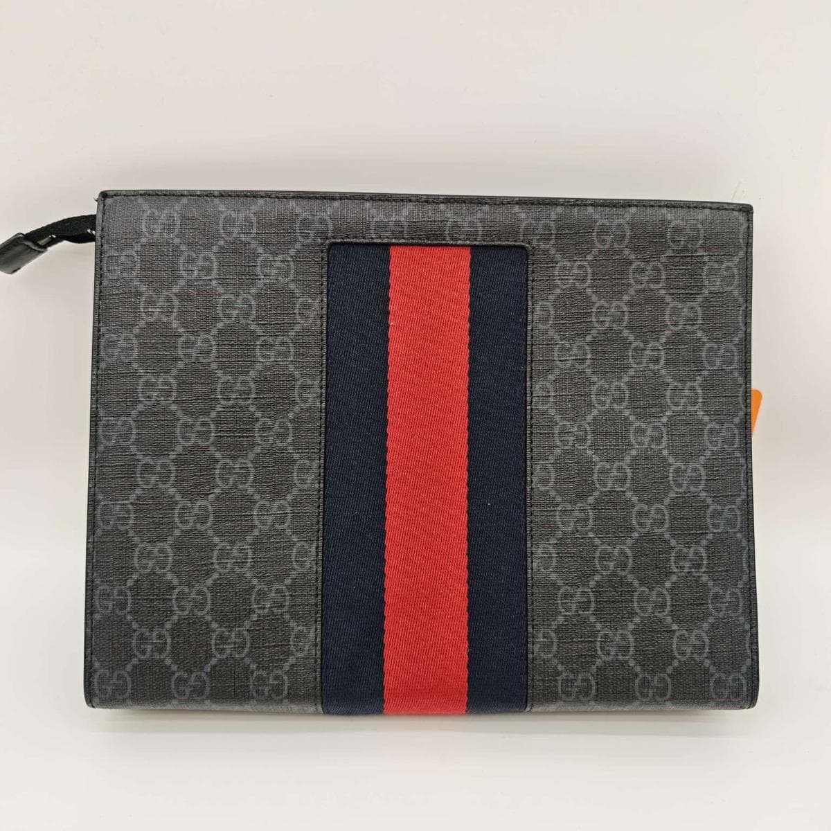 Gucci GG Supreme Clutch, Black, condition grade A