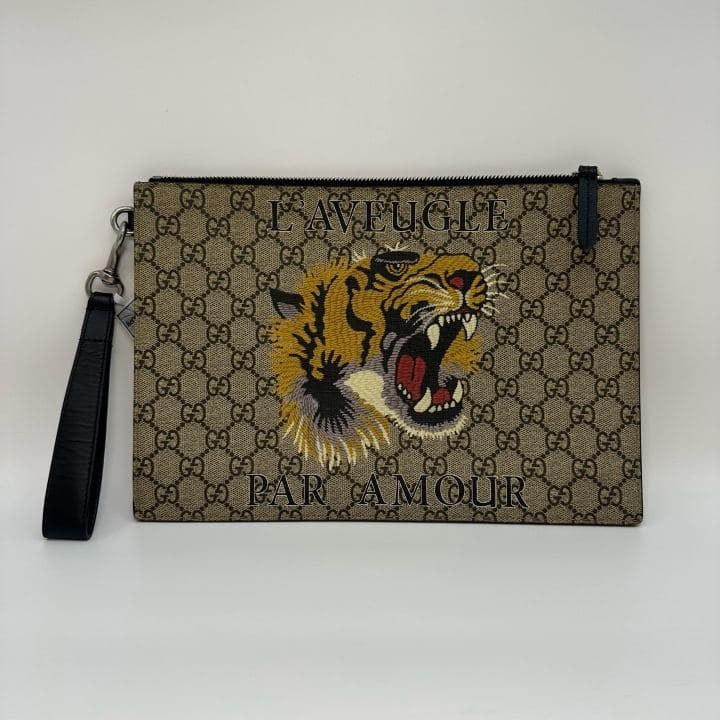Gucci GG Canvas Clutch, , condition grade A