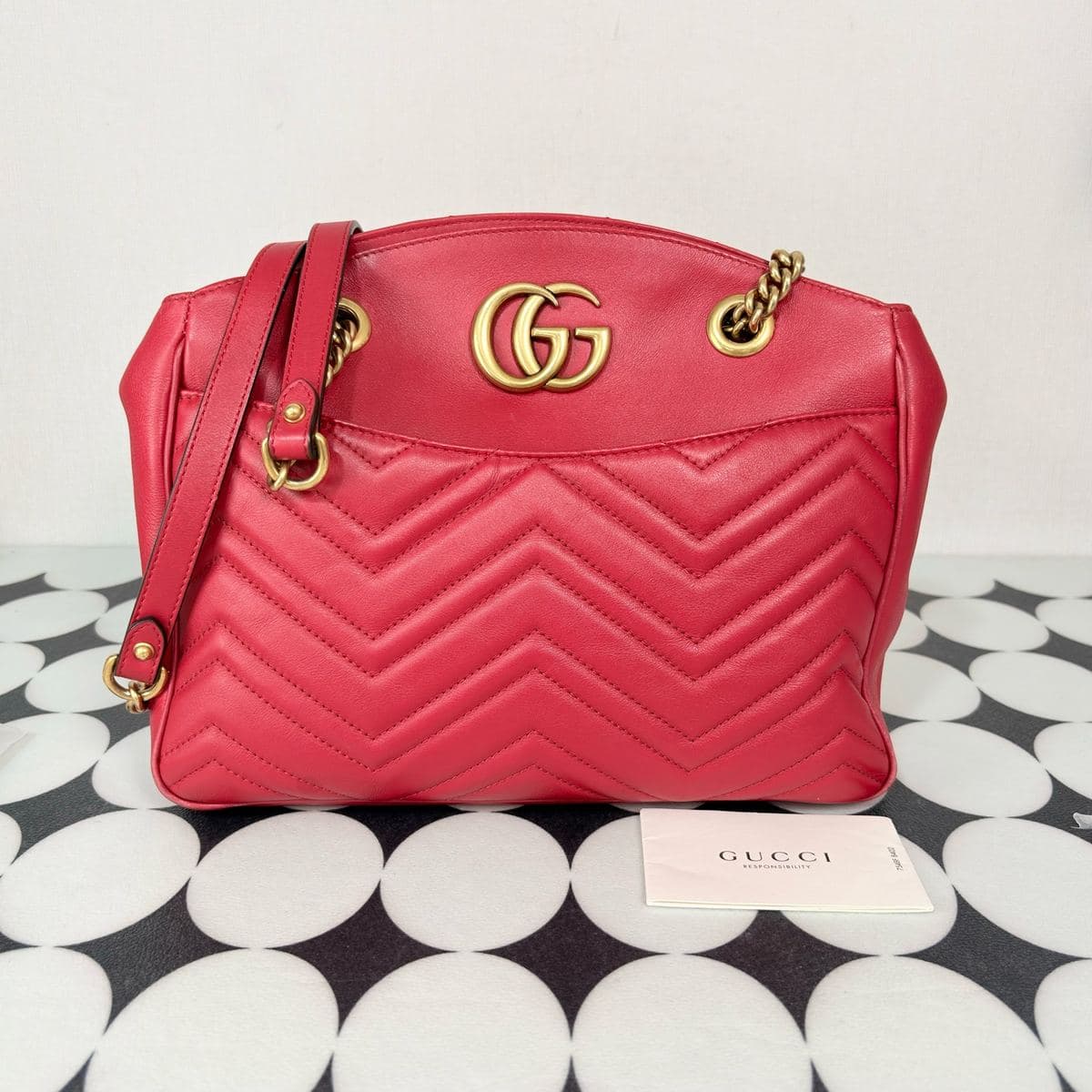 Gucci GG Marmont Tote, Red, condition grade A