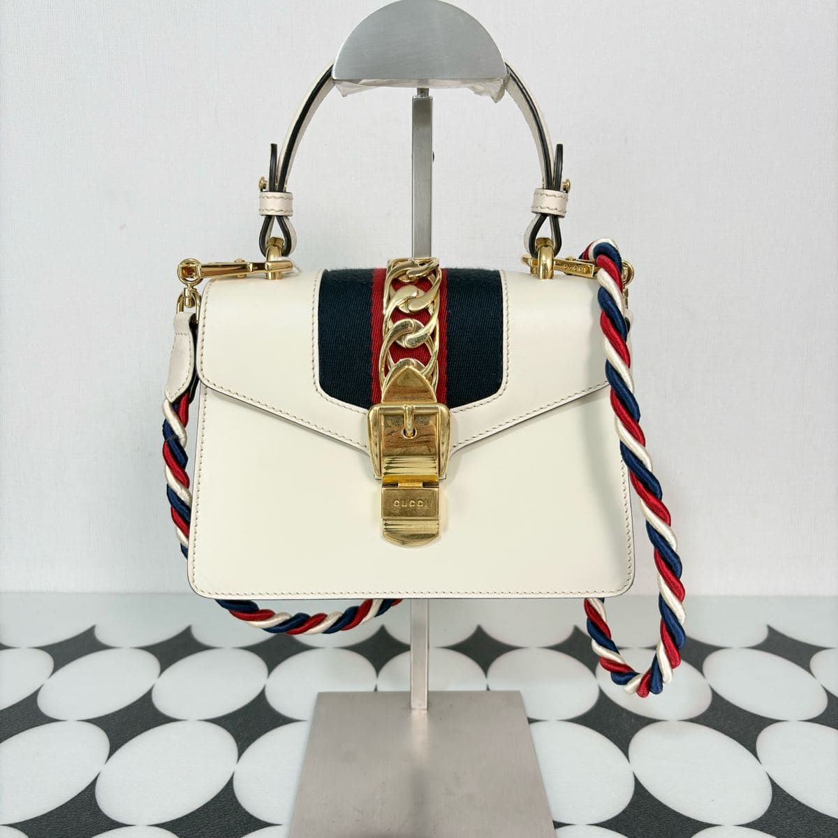 Gucci Sylvie Small Top Handle Bag, , condition grade A