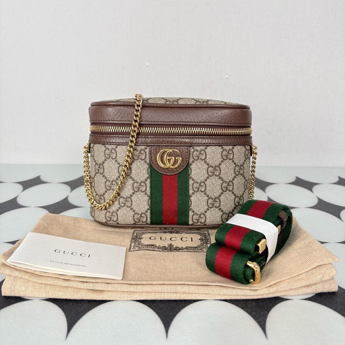 Gucci Ophidia Top Handle Vanity Case, , condition grade A