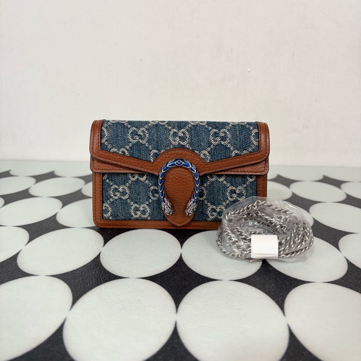 Gucci Dionysus Mini Chain Bag, Denim, condition grade A