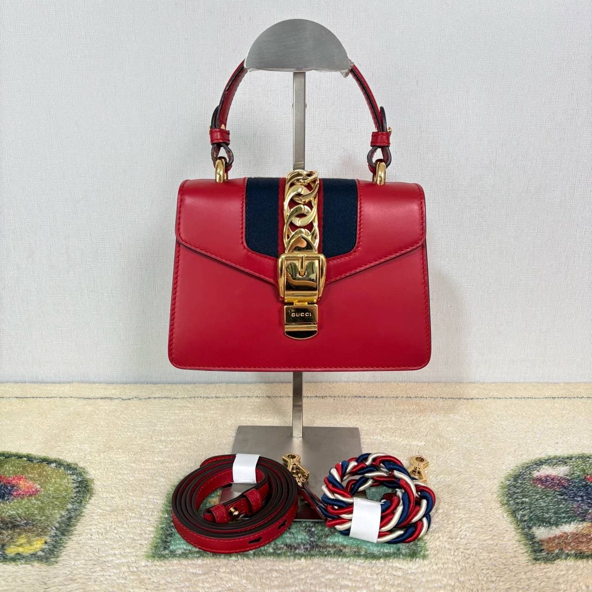 Gucci Sylvie Small Top Handle Bag, , condition grade A