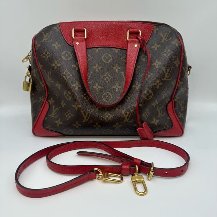 Louis Vuitton Monogram Boston Bag, Brown / Red, condition grade A