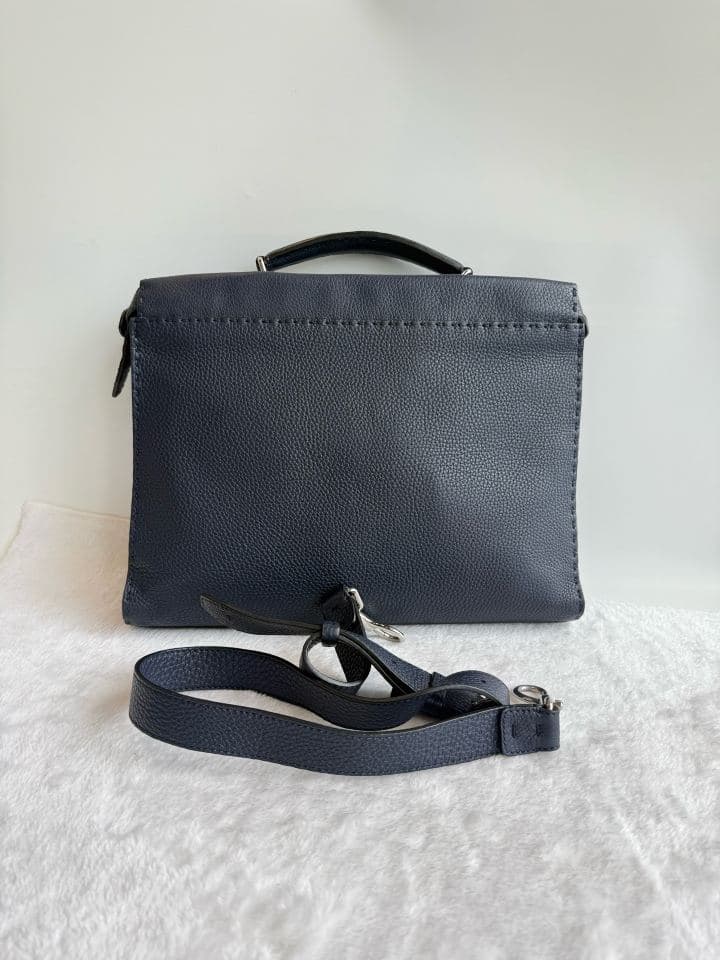 Fendi Briefcase, Blue, condition grade A