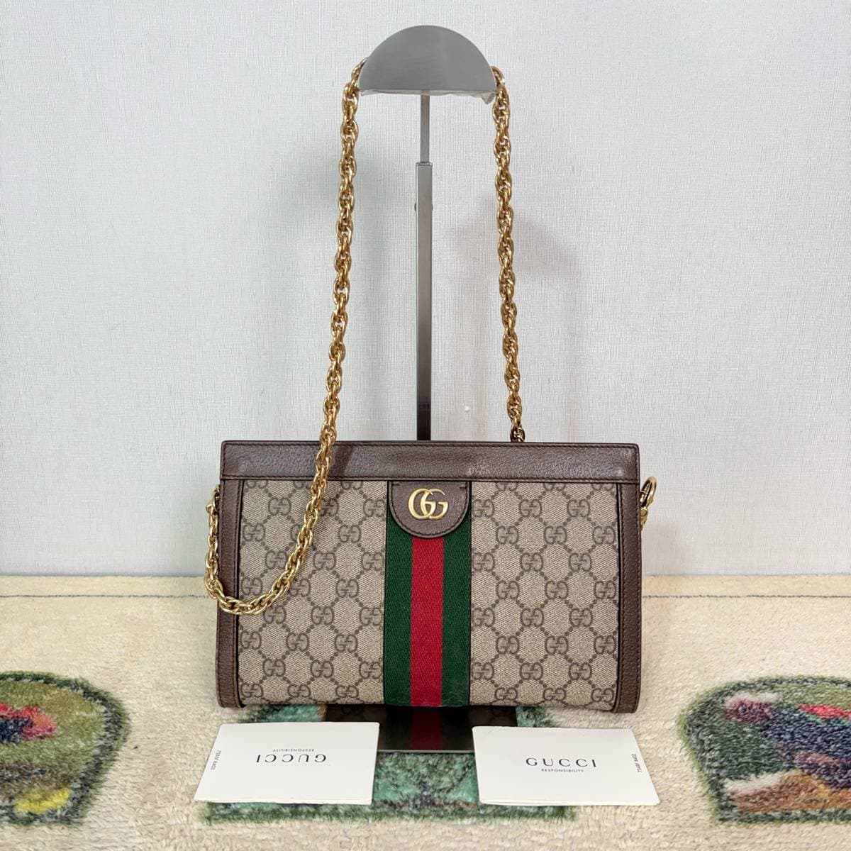 Gucci Ophidia Chain Shoulder Bag, , condition grade A